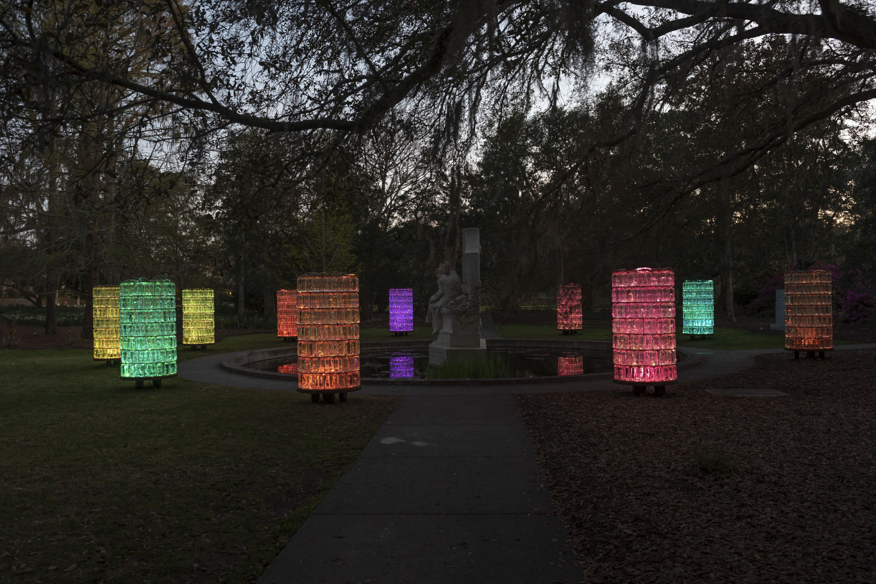 Artist Bruce Munro's 'Water-Towers'